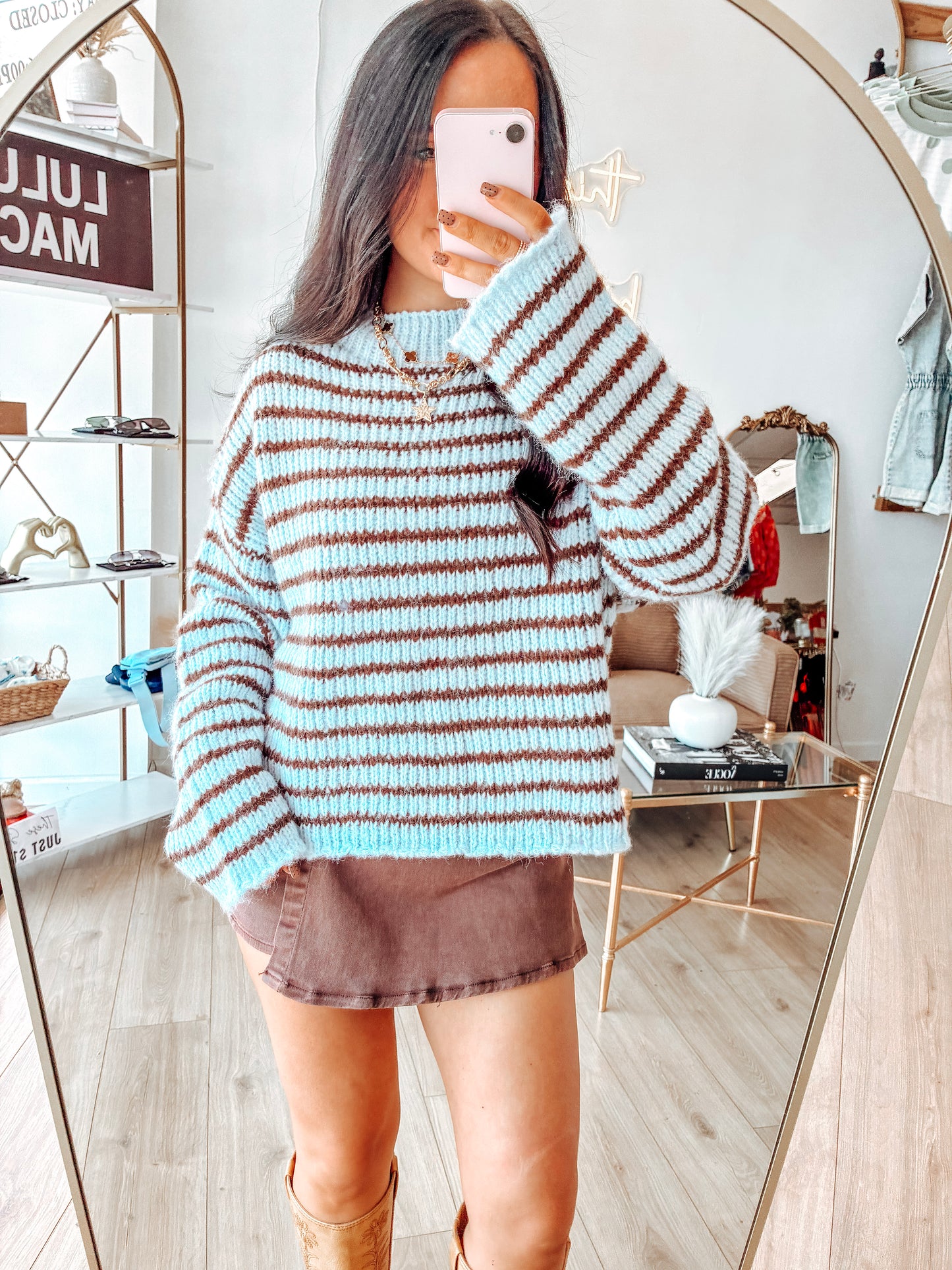 Autumn Skies Knit Sweater