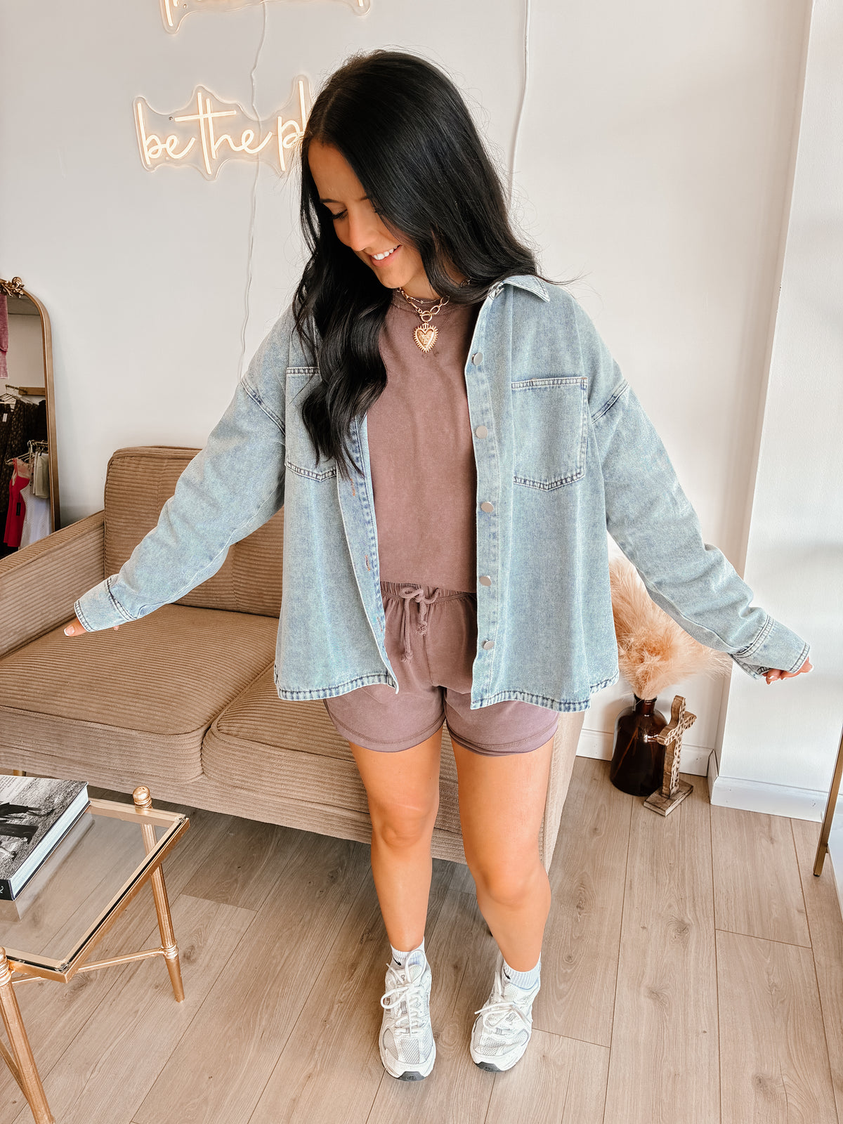 Staple Piece Short Set - Dk Brown