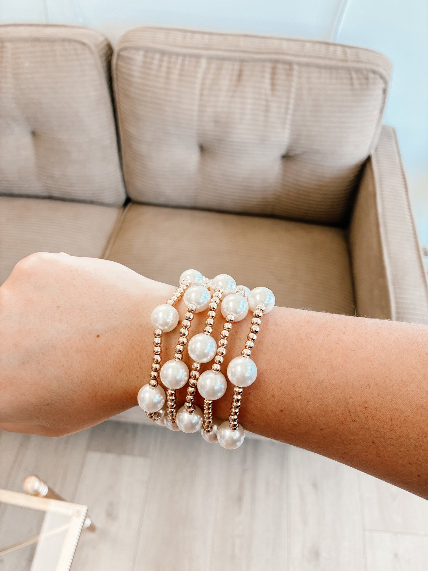 Pearl Layered Beaded Bracelet