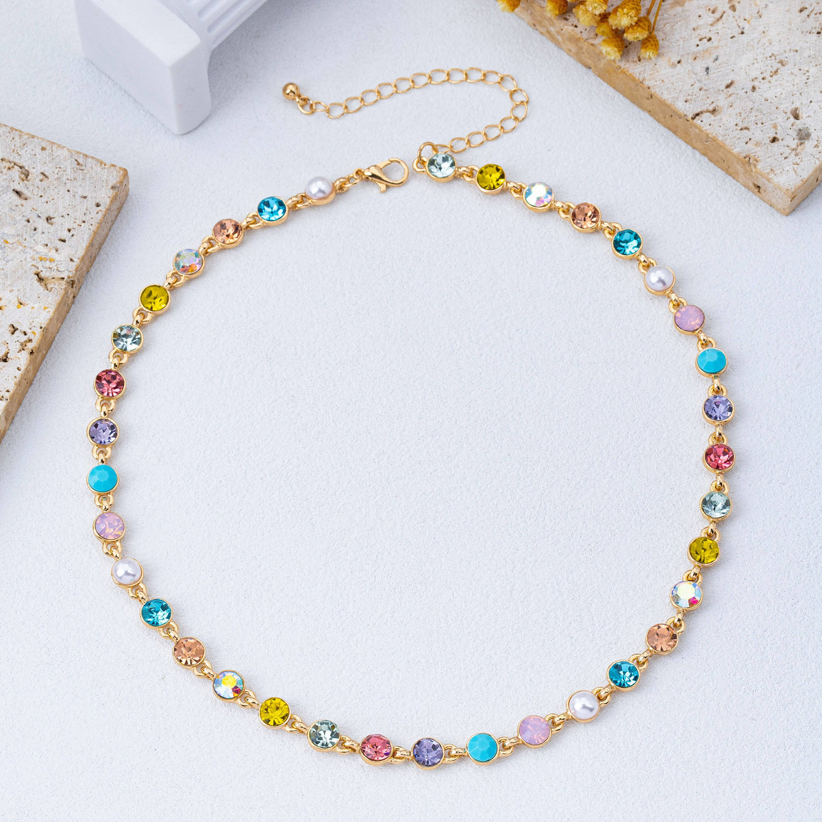 Crystal and Pearl Necklace