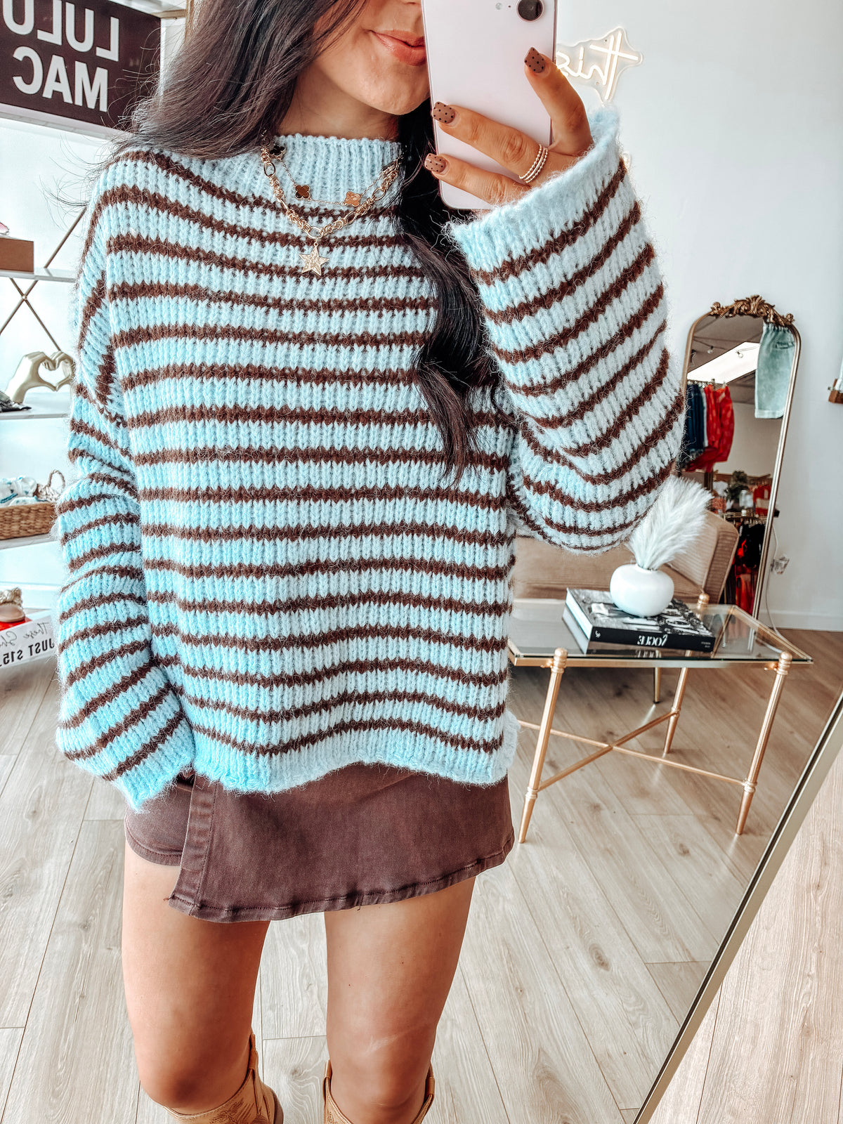 Autumn Skies Knit Sweater