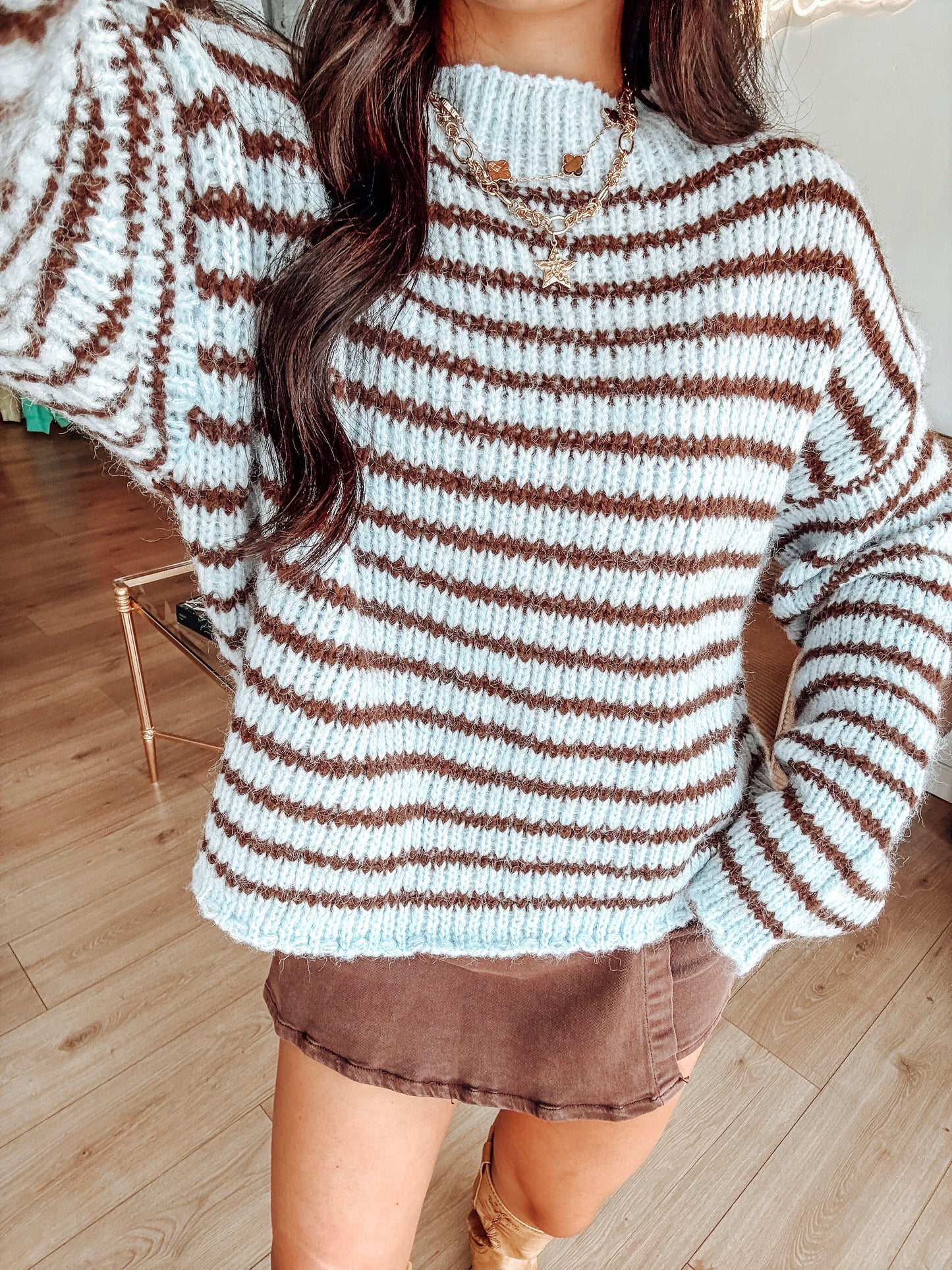 Autumn Skies Knit Sweater