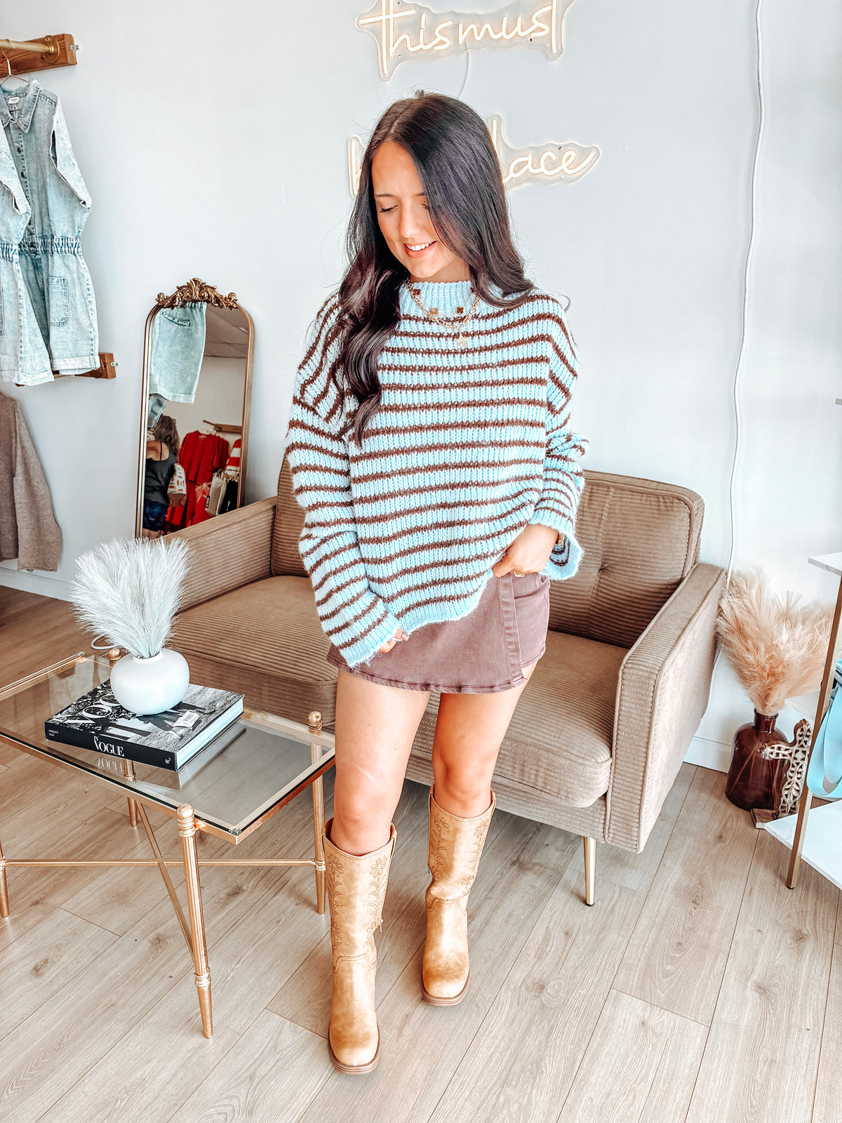 Autumn Skies Knit Sweater