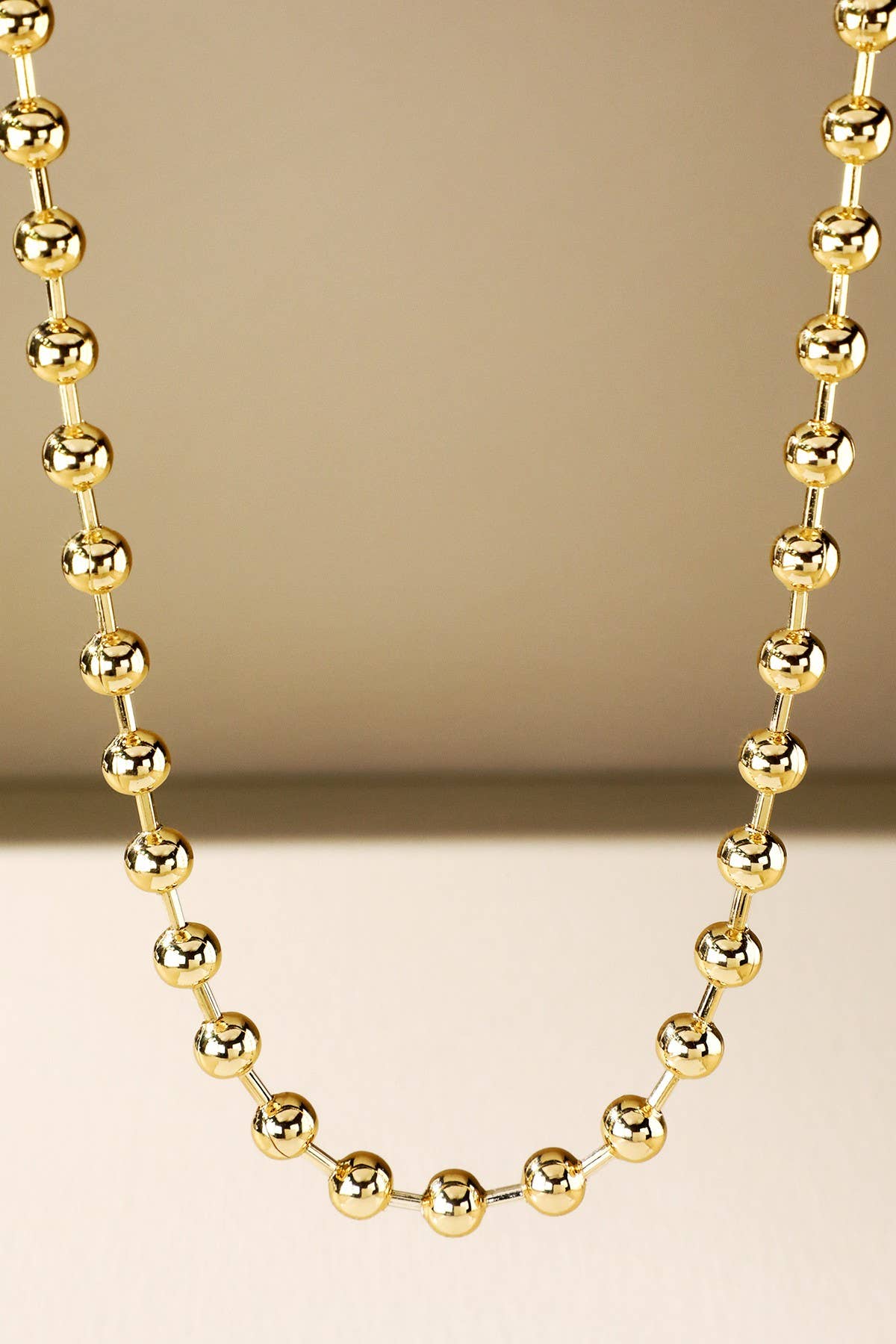 Gold Bead Chain Necklace