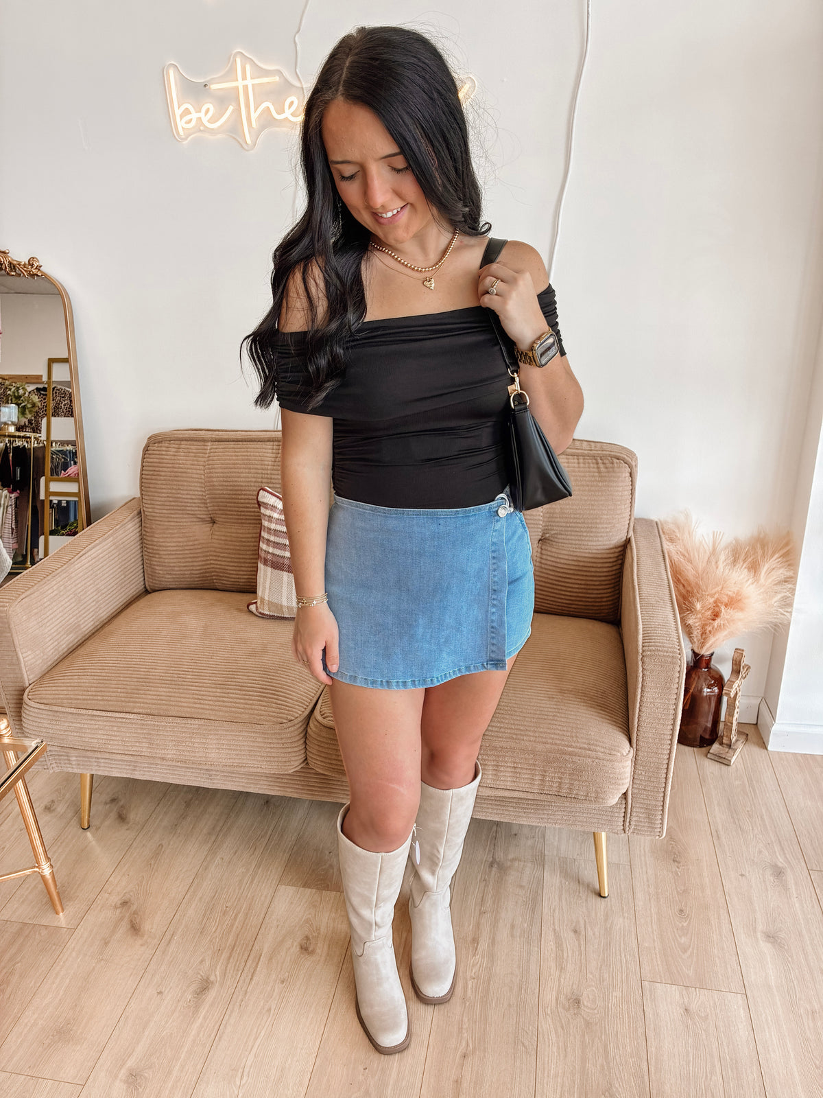 Turning Seasons Denim Skort