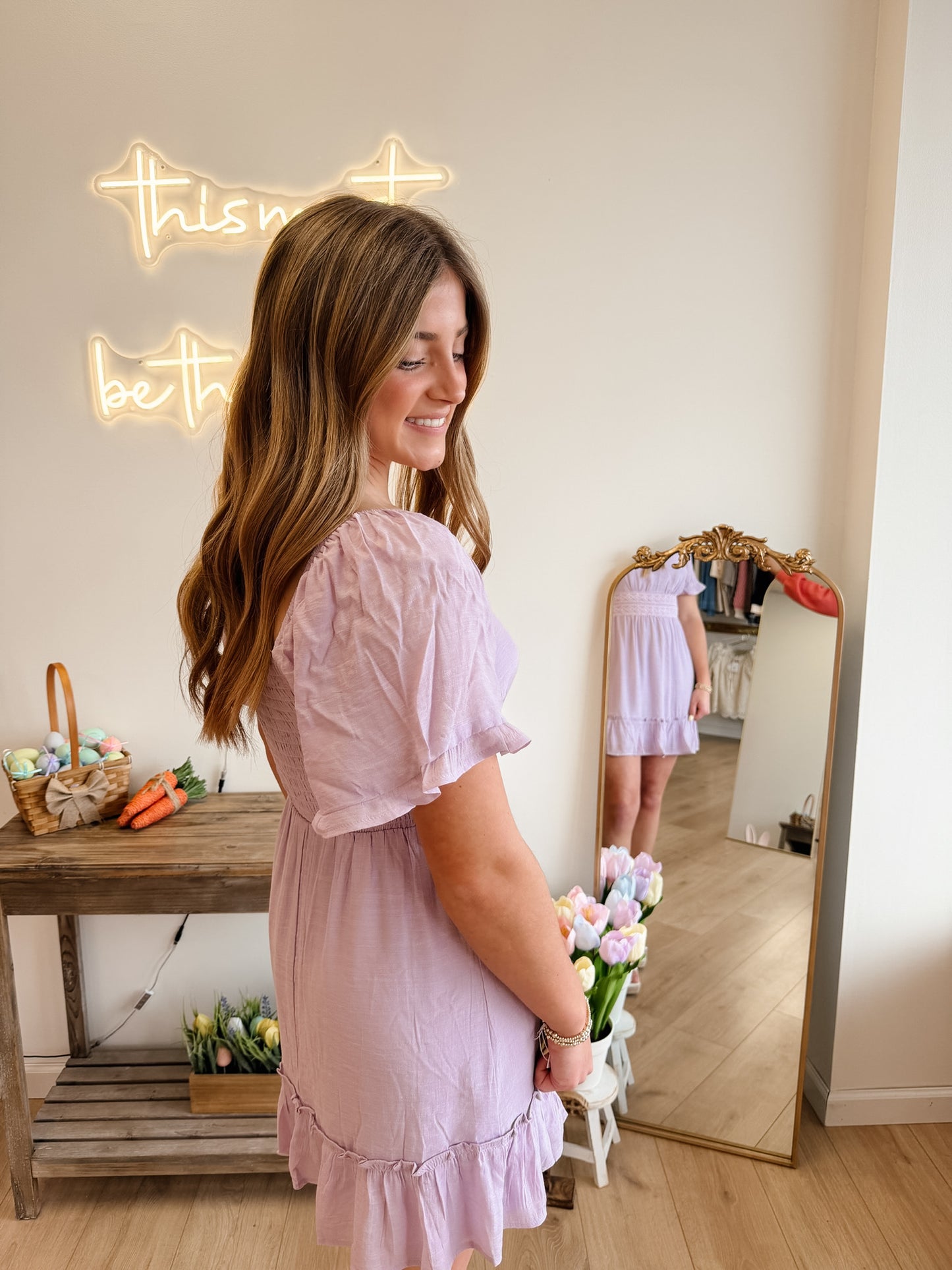Mila Orchid Mini Dress