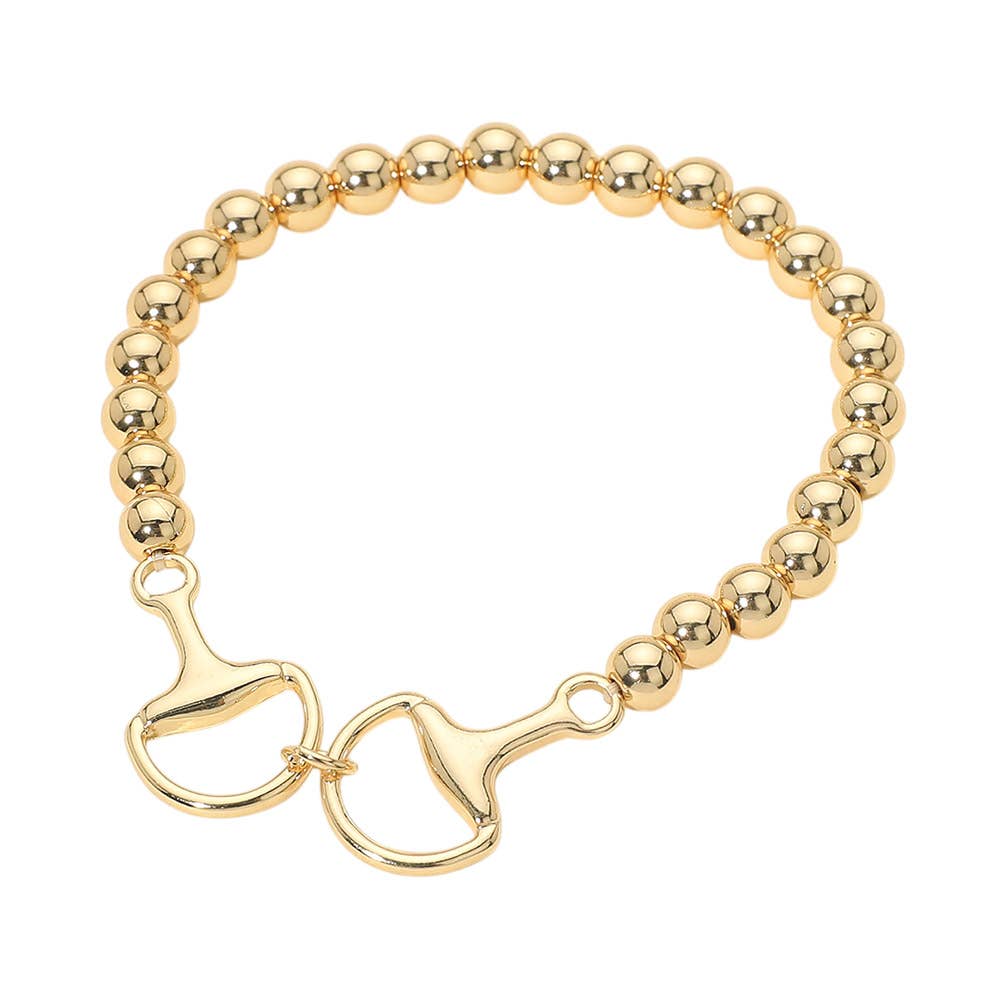 Metal Horsebit Stretch Bracelet