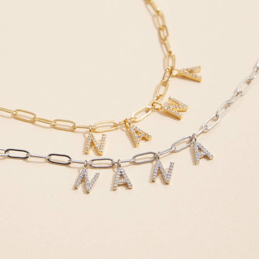 Sparkling "NANA" Gold Necklace