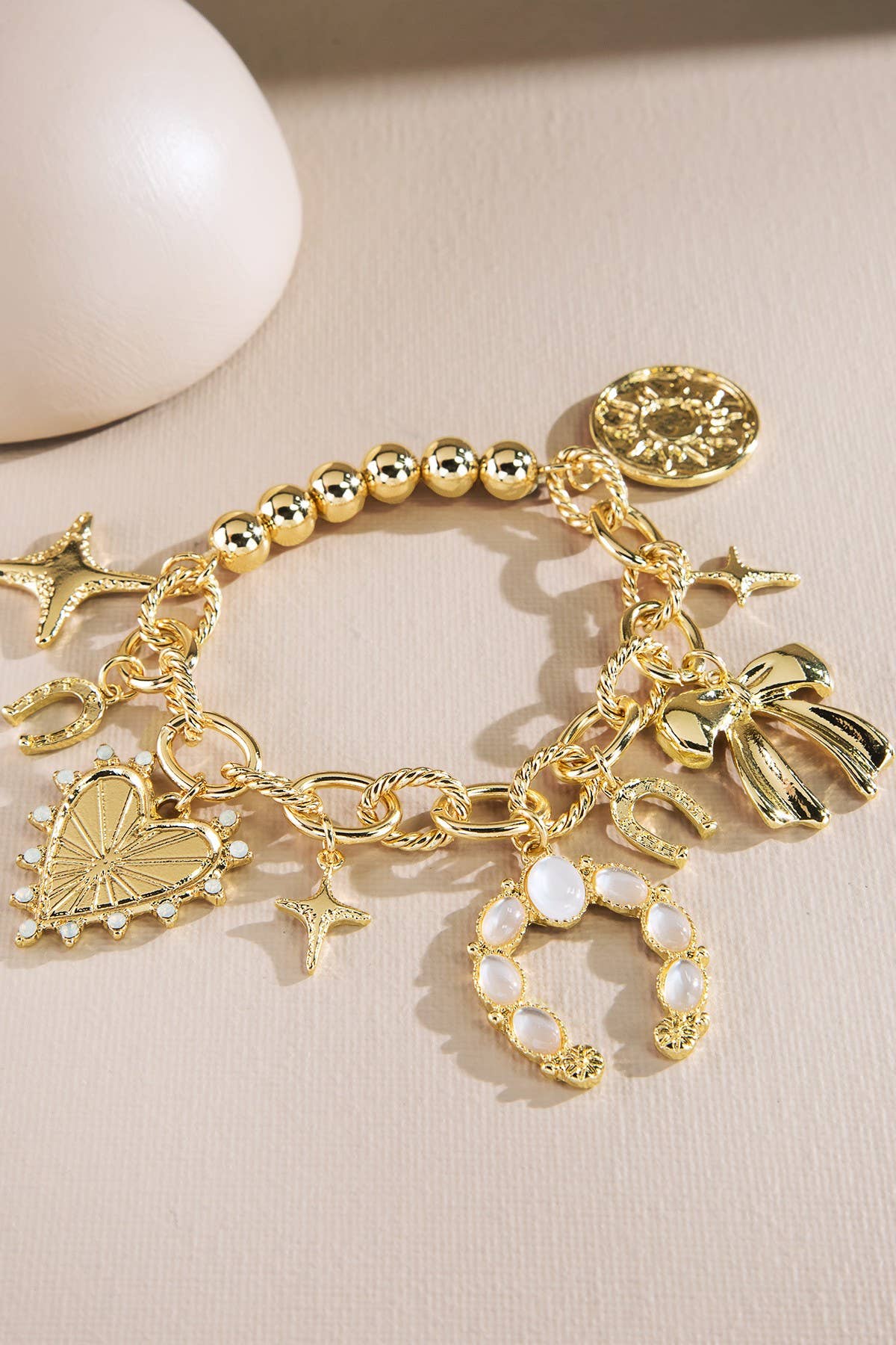 Western Curb Charm Bracelet