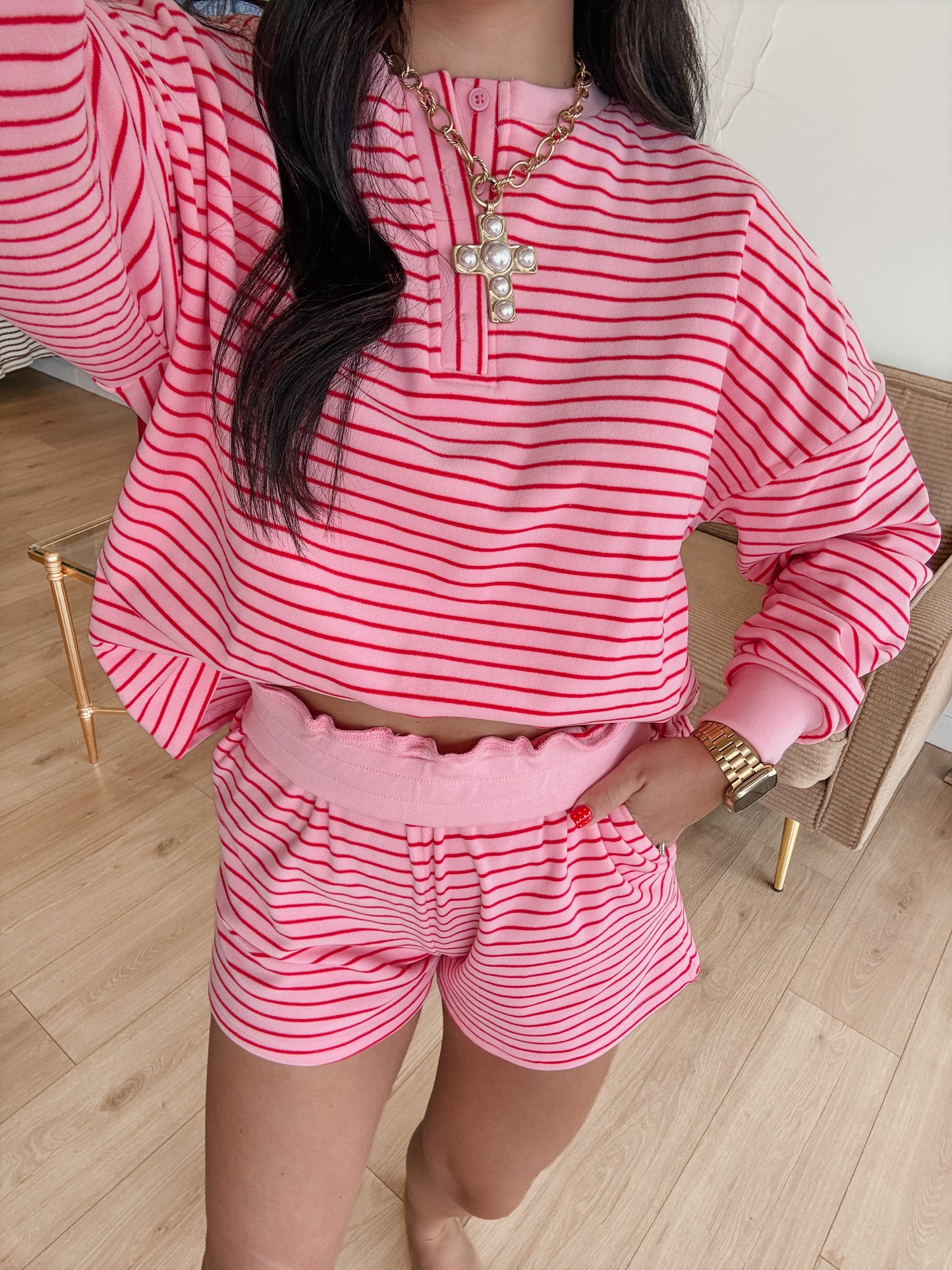 Strawberry Milk Short Set