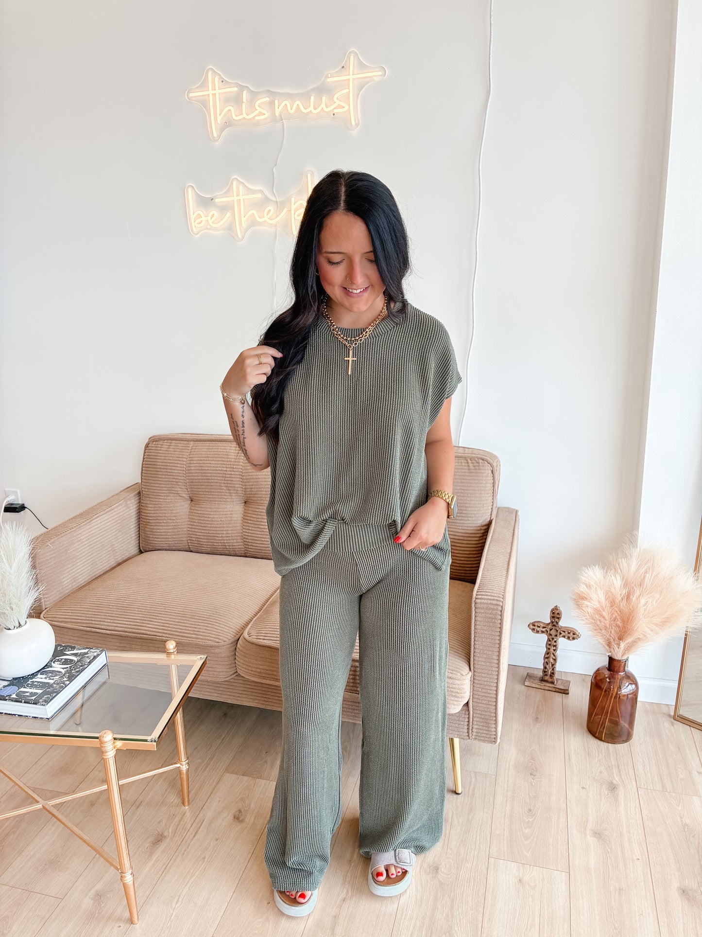 Comfy & Classy Rib Set (OLIVE)