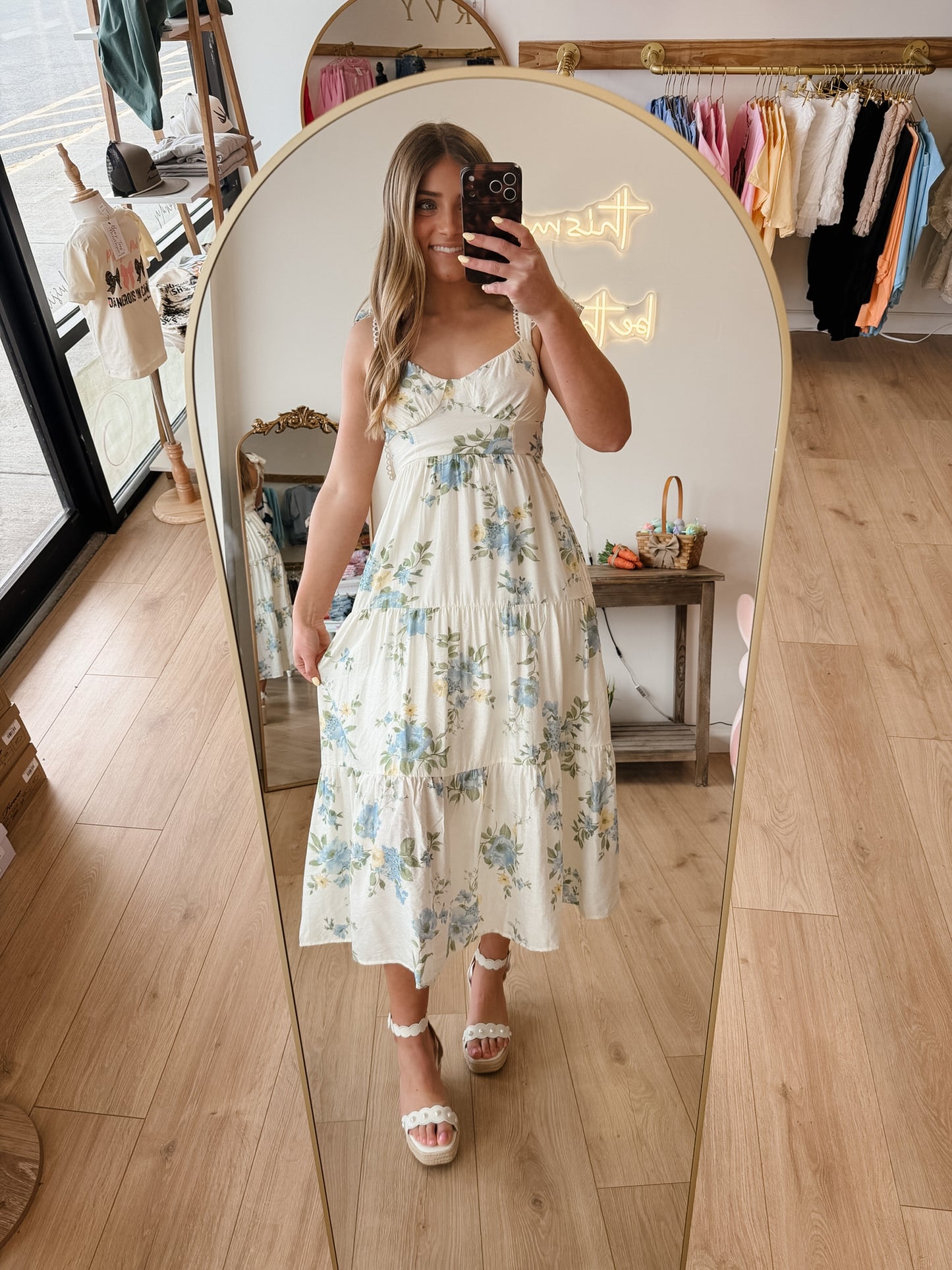 Emily Blue Midi Dress