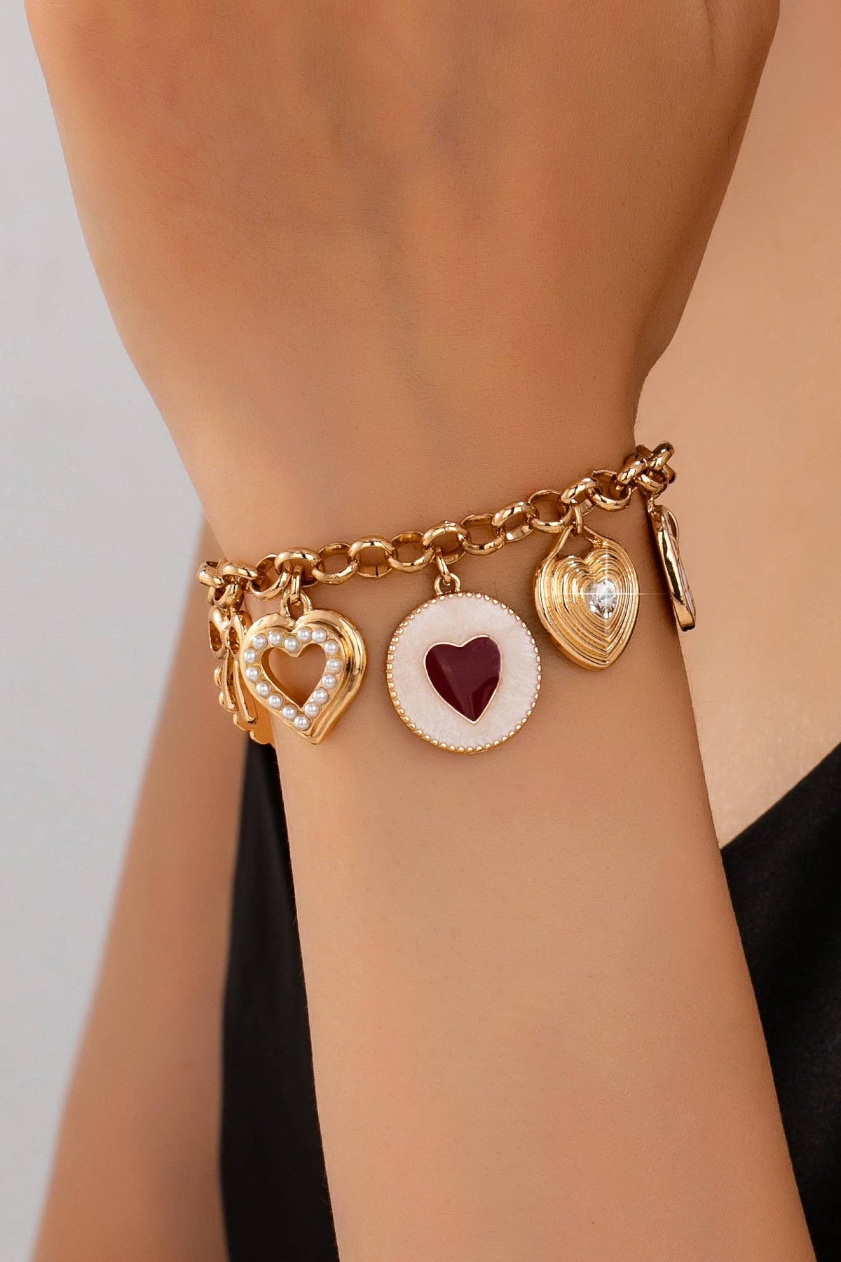 Vintage Heart Toggle Bracelet
