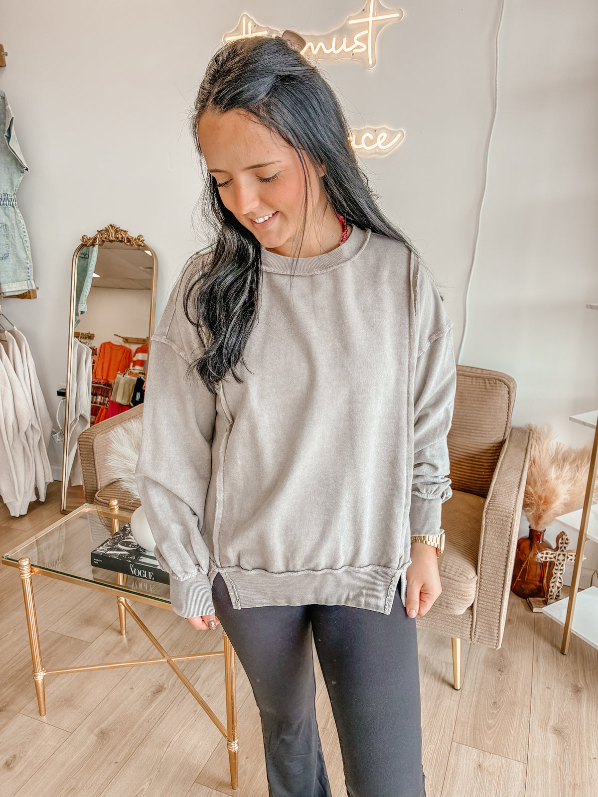 Halo Snow Sweatshirt - Ash Mocha