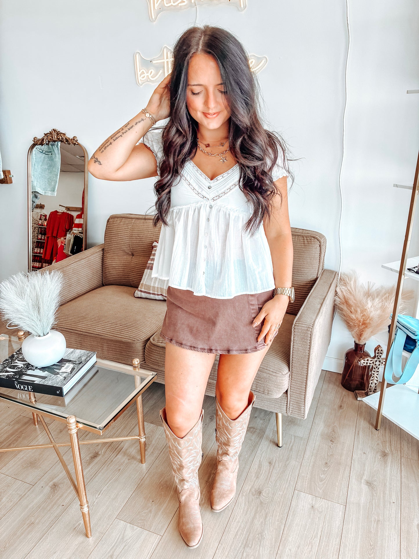 Coconut Cream Blouse