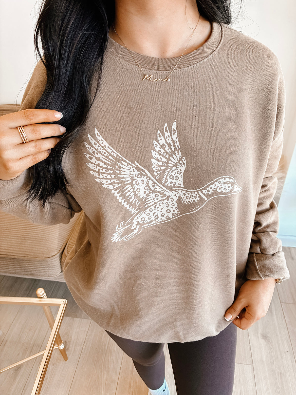 Leopard Duck Crewneck