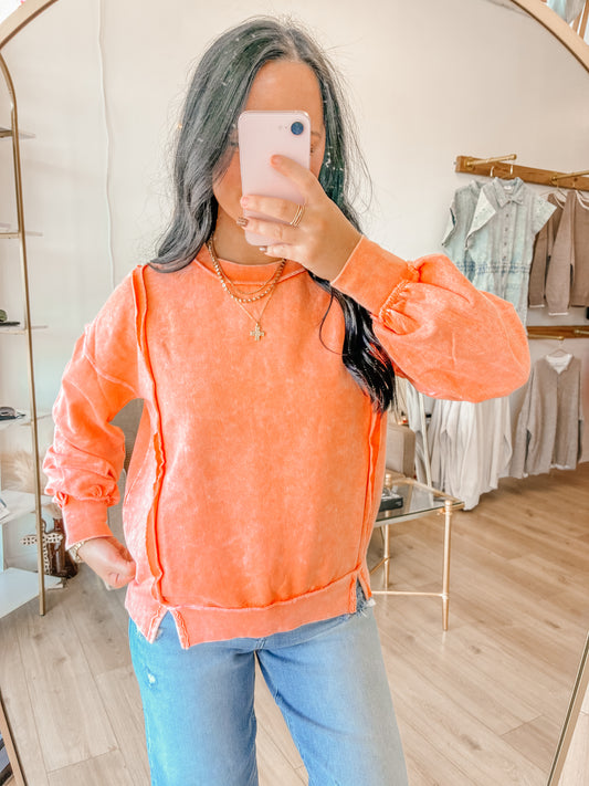 Halo Snow Sweatshirt - Orange
