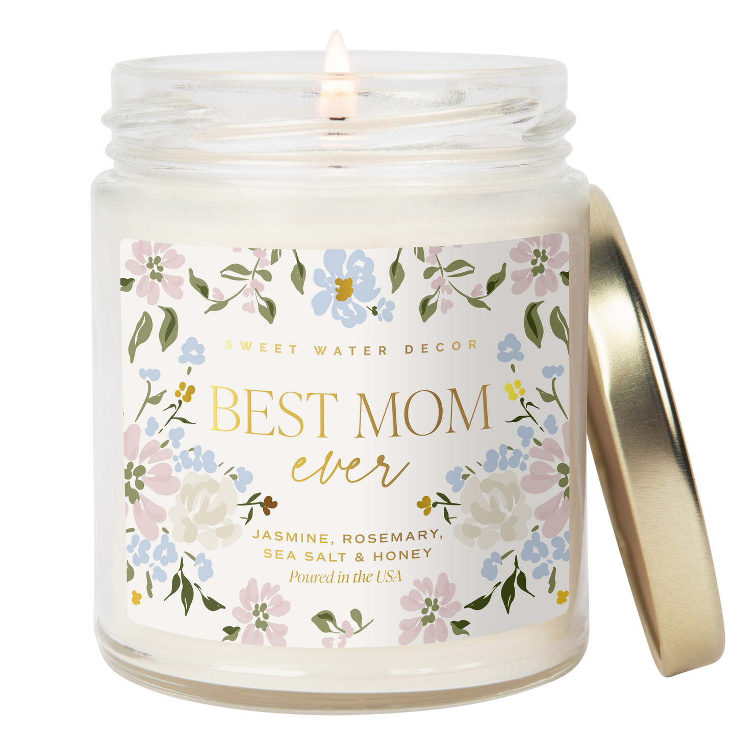 Floral Best Mom Ever 9 oz Soy Candle