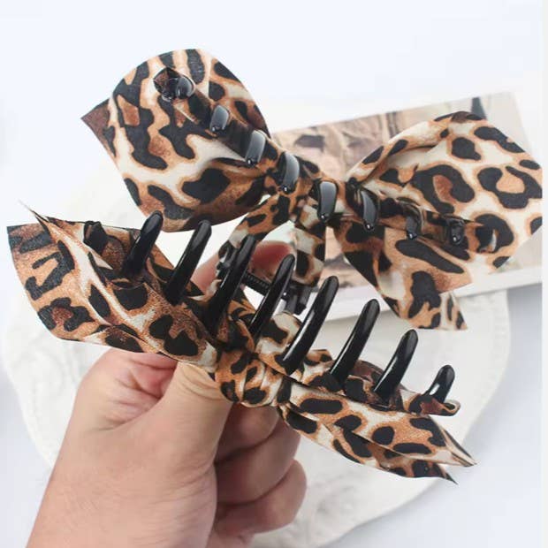 Faux Scarf Bow Hair Clip