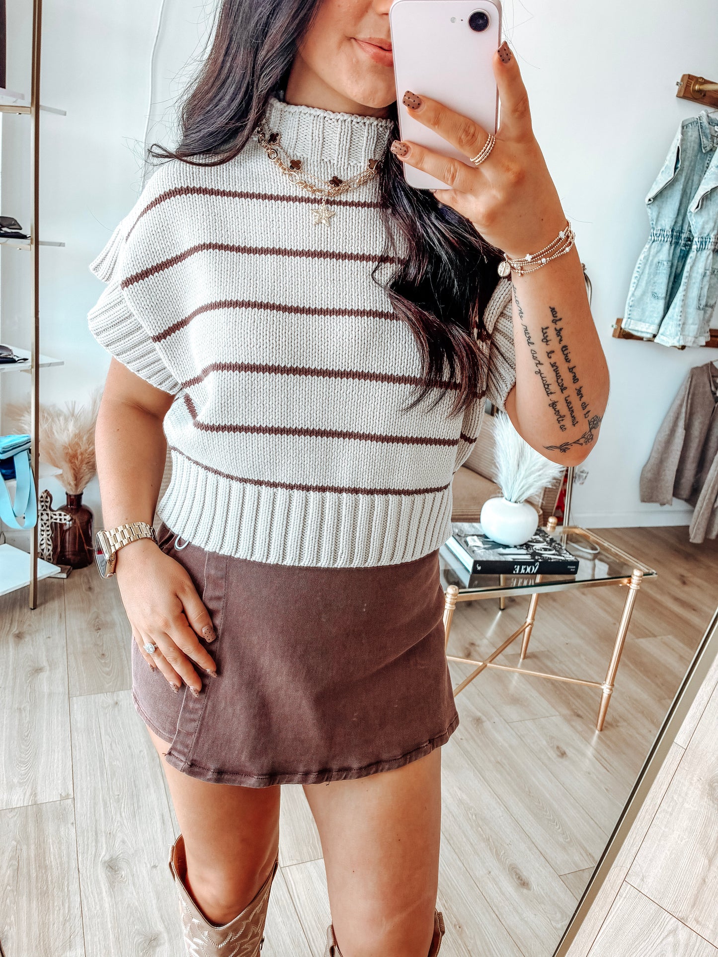 Chestnut Wonders Mockneck Sweater