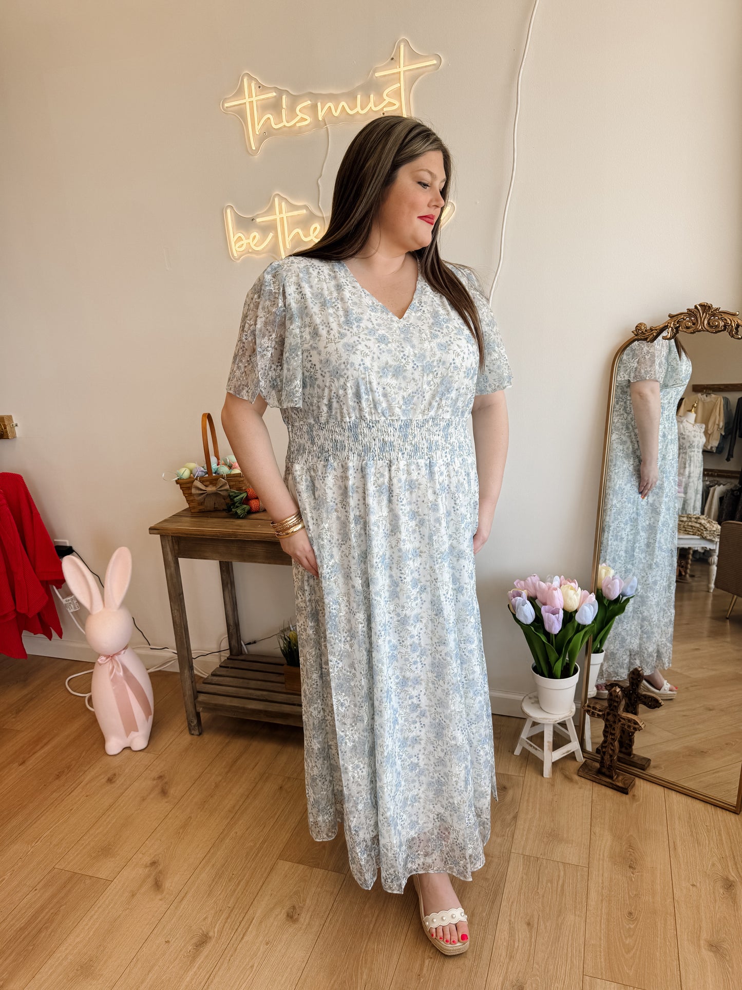 Olivia Blue Maxi Dress