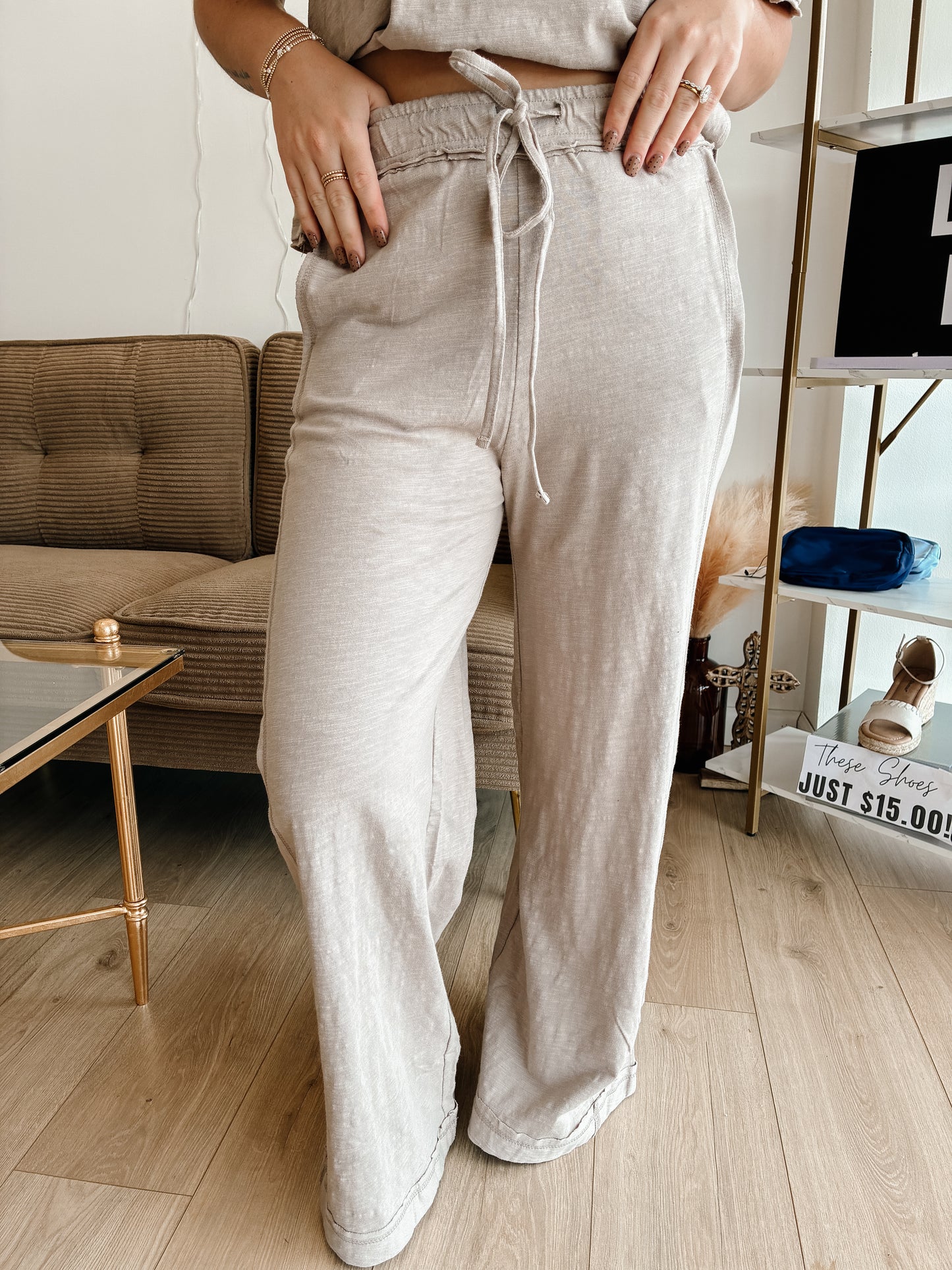 Live Easy Slub Set - Ash Mocha