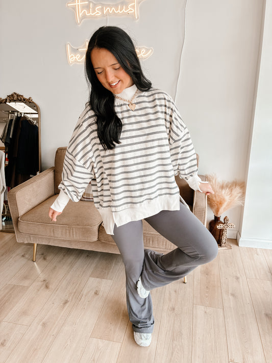 For the Win Mockneck - Grey