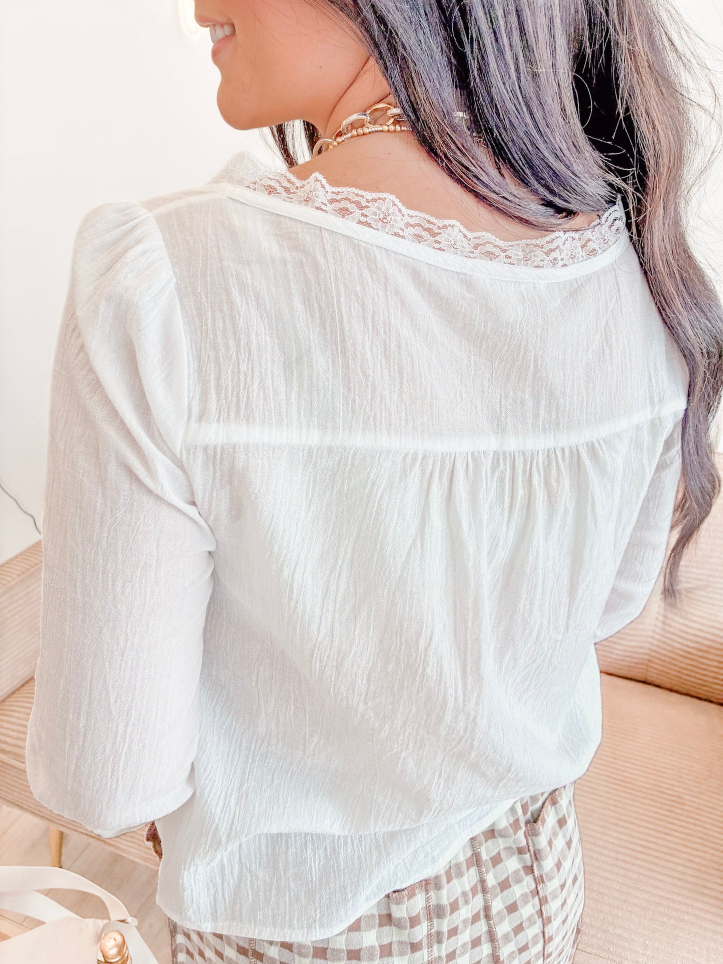 Lace Dreams Long Sleeve Blouse