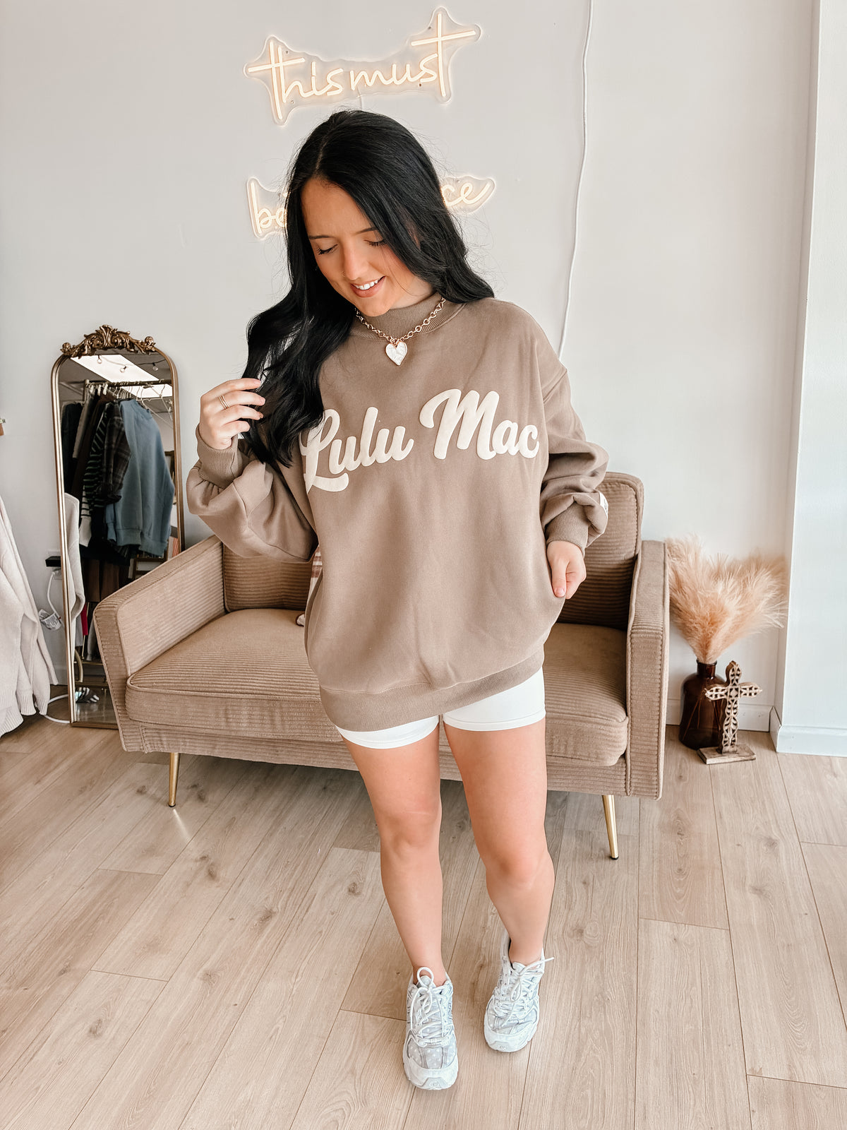 Brown Script LULUMAC Sweatshirt