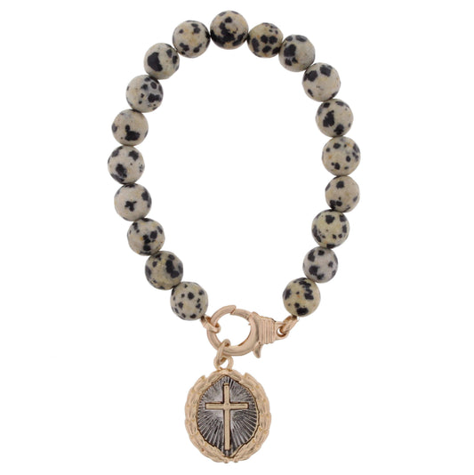 Dalmation Bracelet with "It Always Trusts, Always Protects"