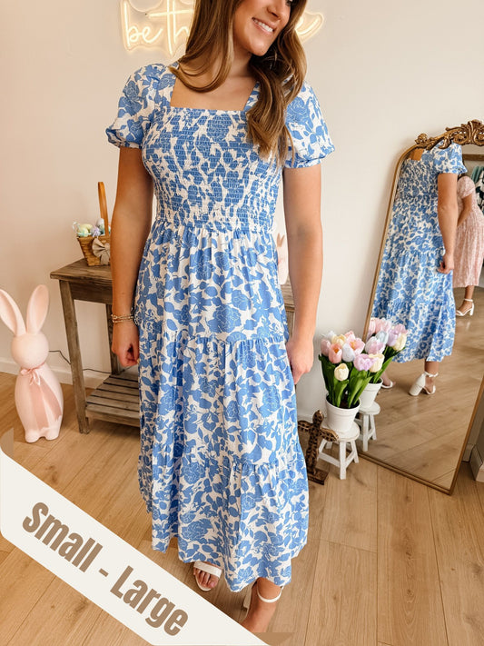 Allie Blue Midi Dress
