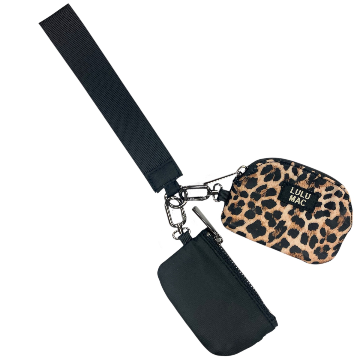 LULU MAC Double Pouch Wristlet - Leopard