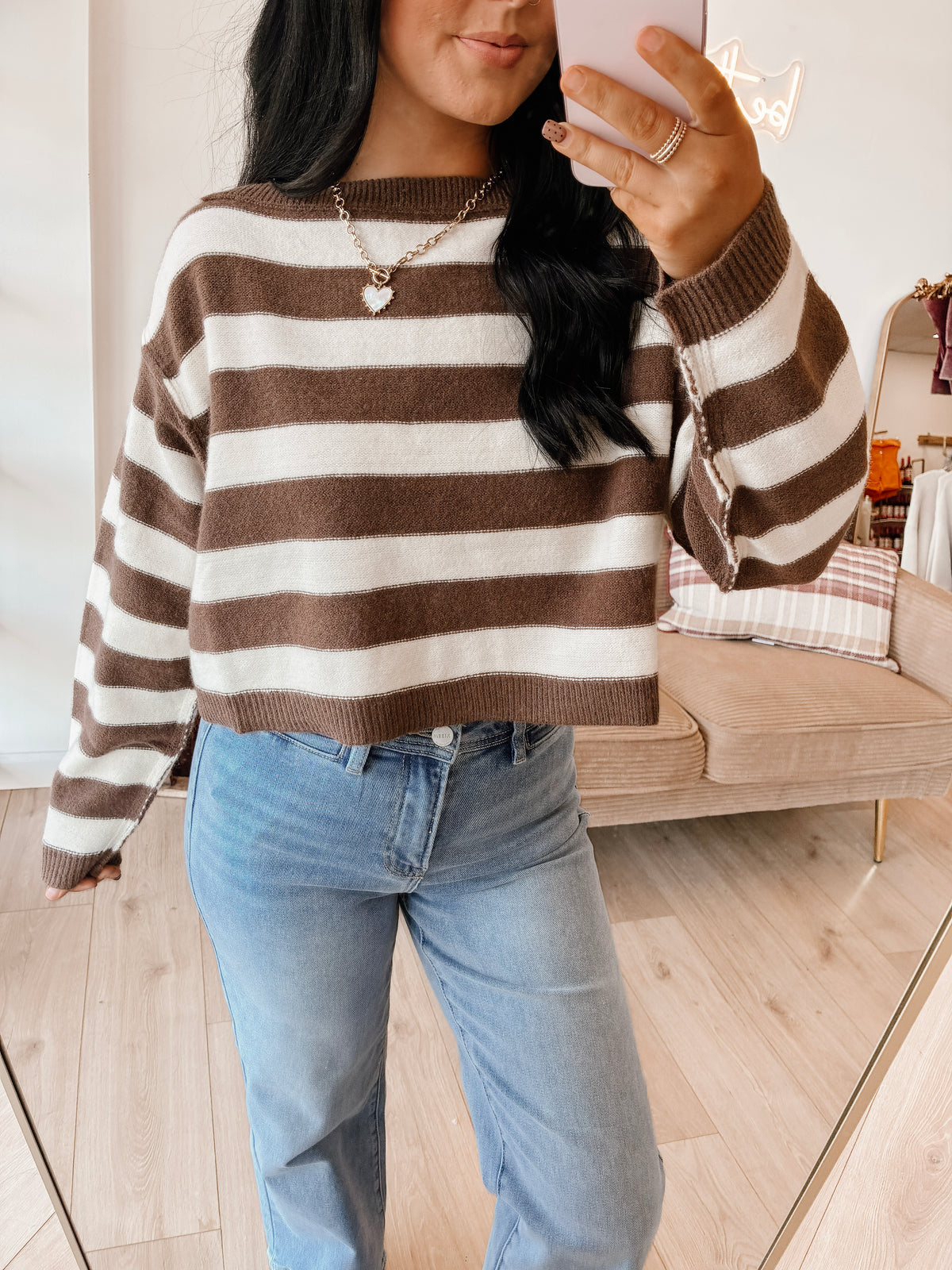 August Air Boat Neck Crop Sweater