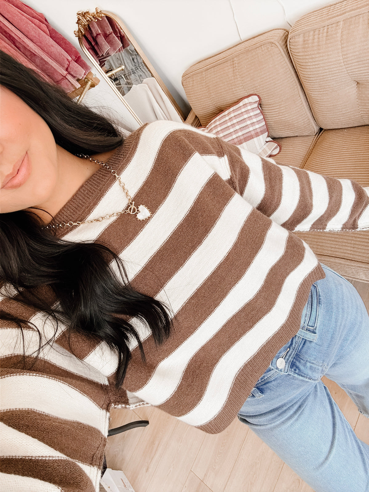 August Air Boat Neck Crop Sweater