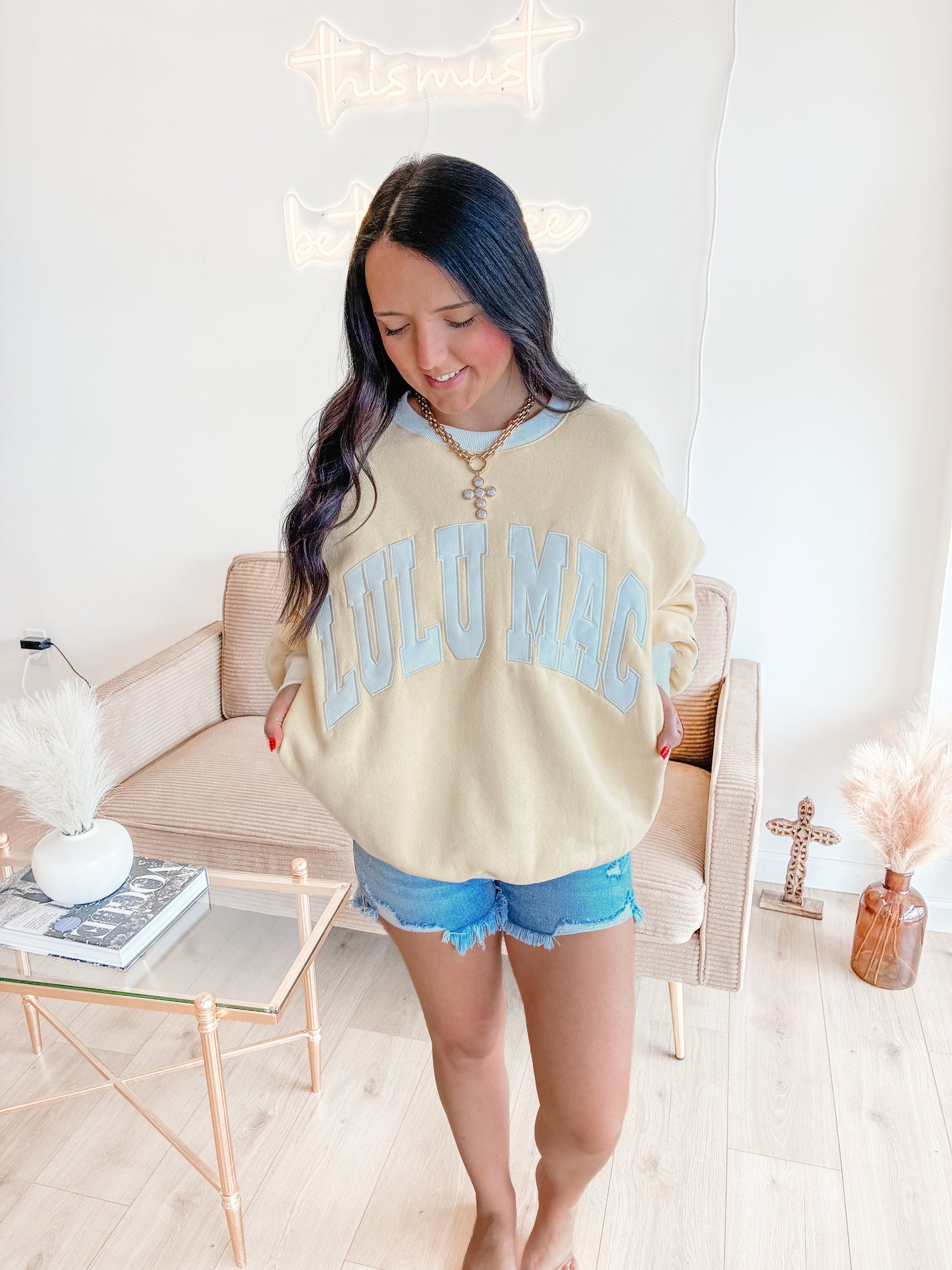 Butter Color-Block LULU MAC Sweatshirt