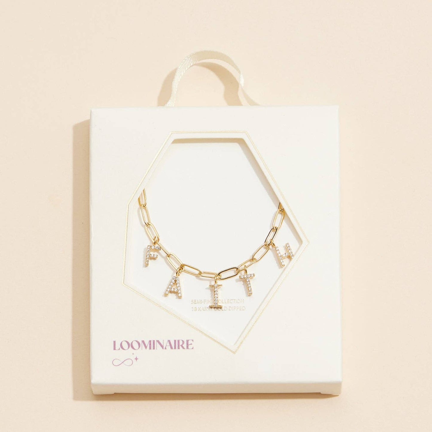 Sparkling "Faith" Silver Necklace