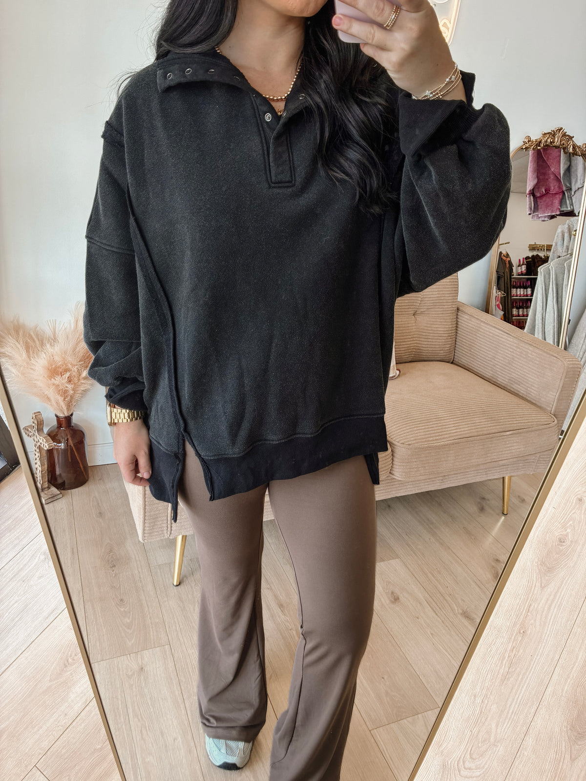 Evening Walk Pullover - Black