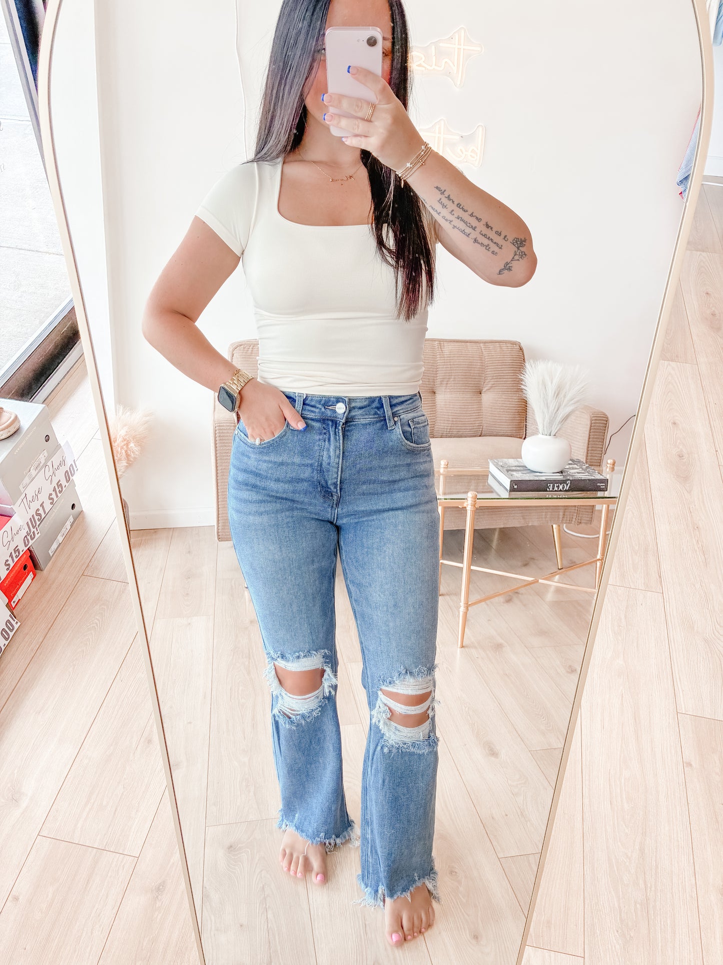 Bre High Rise Crop Jeans - RISEN