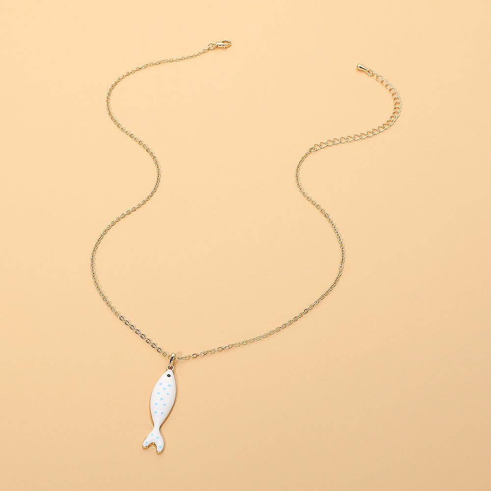 Fish Necklace: Blue