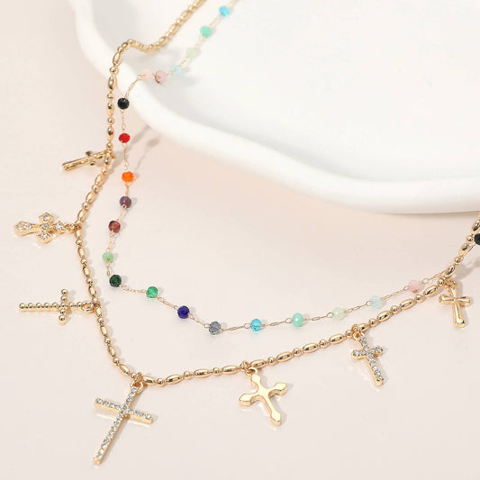 Layered Colorful Stacked Necklace