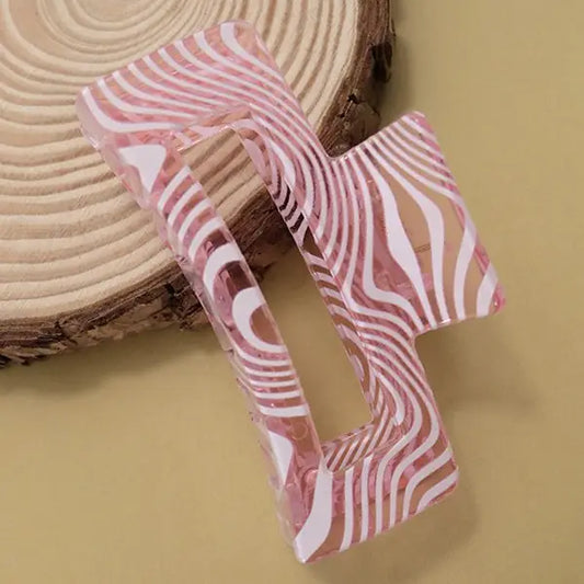 Swirl Translucent Hair Claw Clips