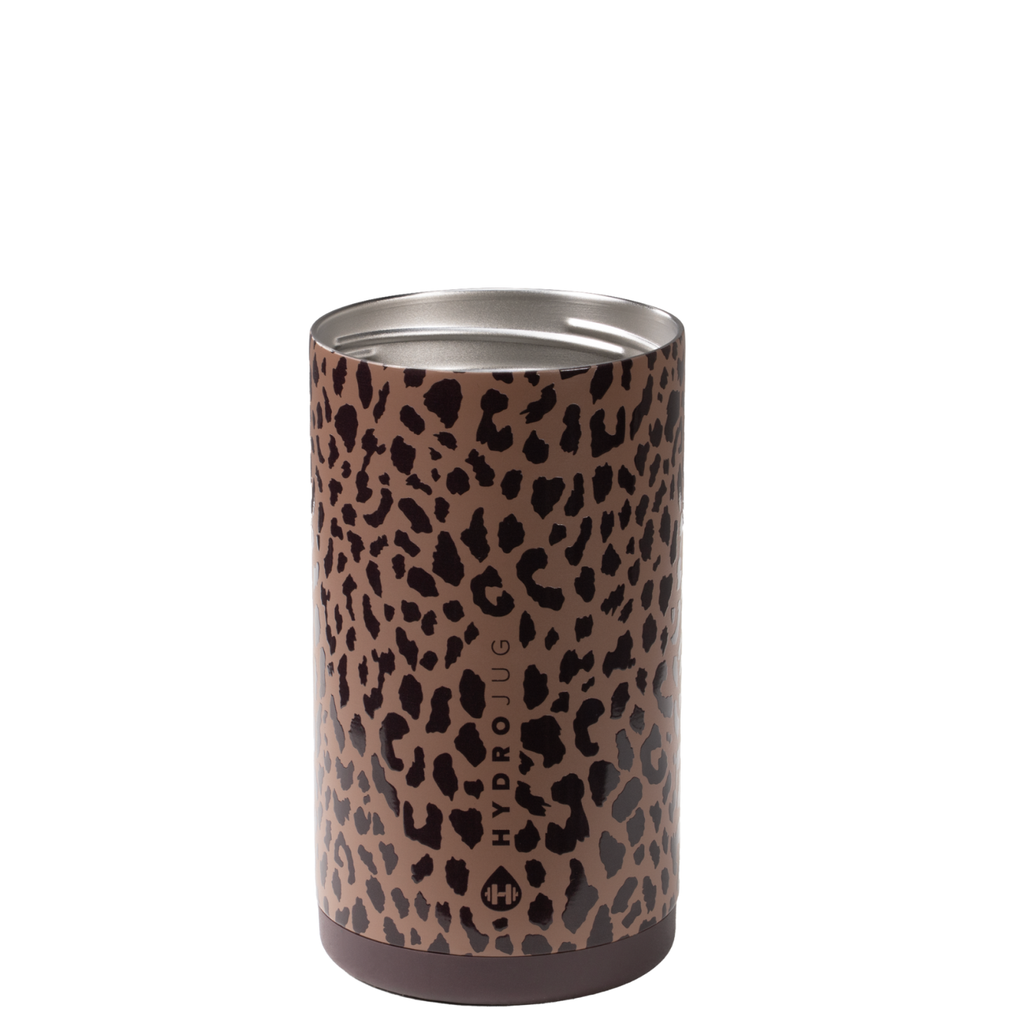 Brown Leopard HydroJug 16 oz Can Cooler