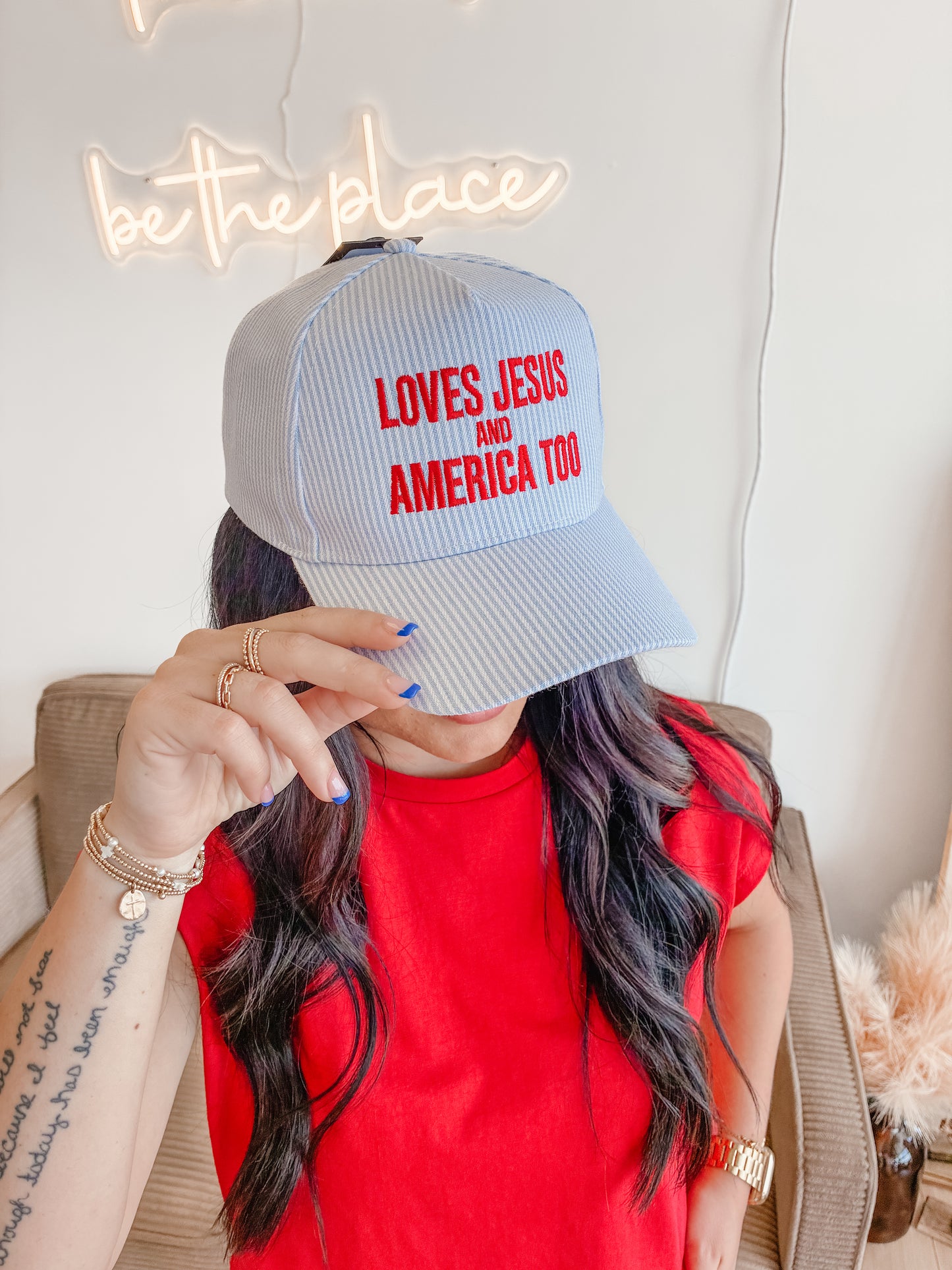 Loves Jesus and America Too Hat