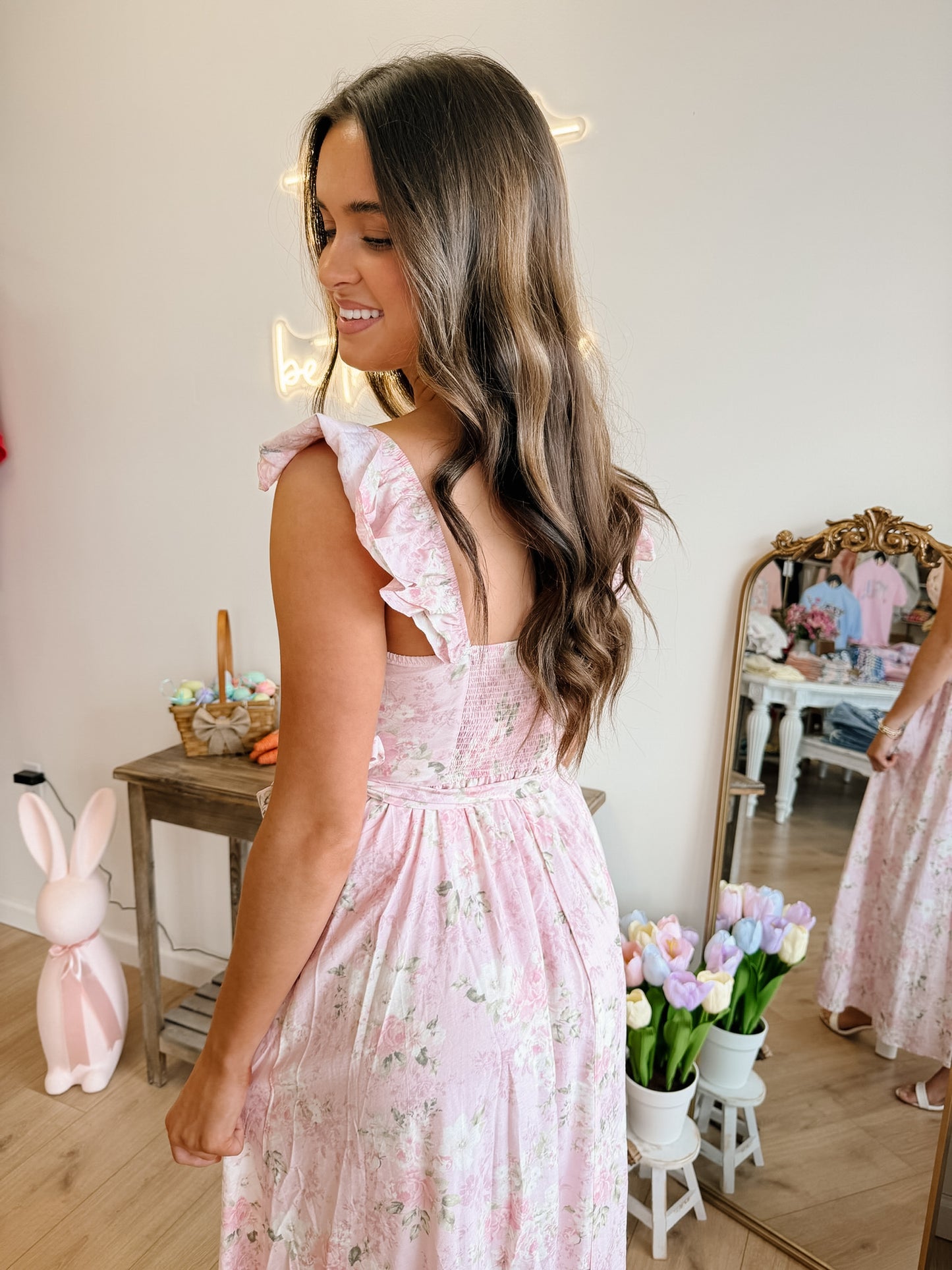 Luna Pink Maxi Dress
