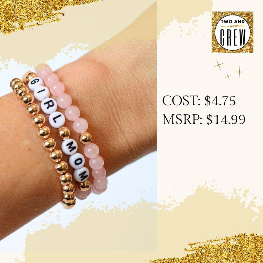 Girl Mom Bracelet Set