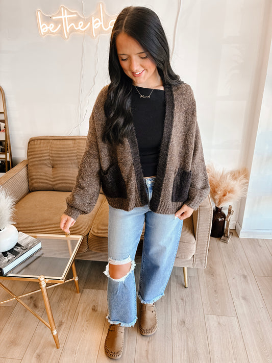 Moody Mallory Contrast Cardigan