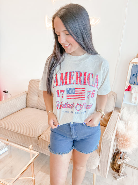 Land of the Free Boxy Tee **PRE-ORDER**