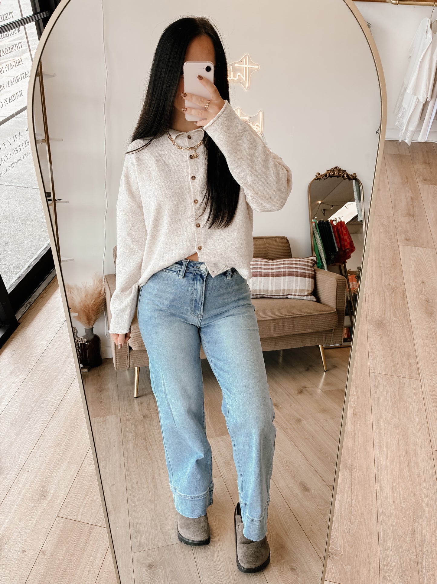 On a Cloud Button Down Cardigan