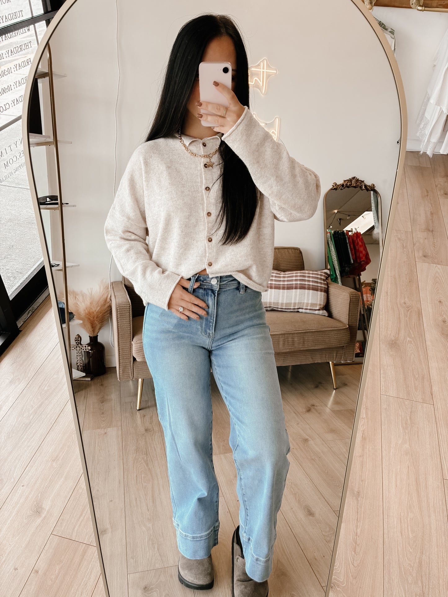 On a Cloud Button Down Cardigan