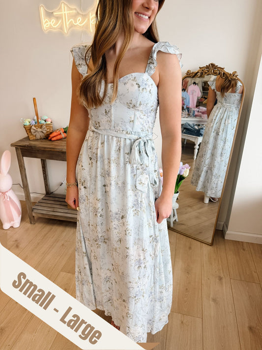 Luna Light Blue Maxi Dress